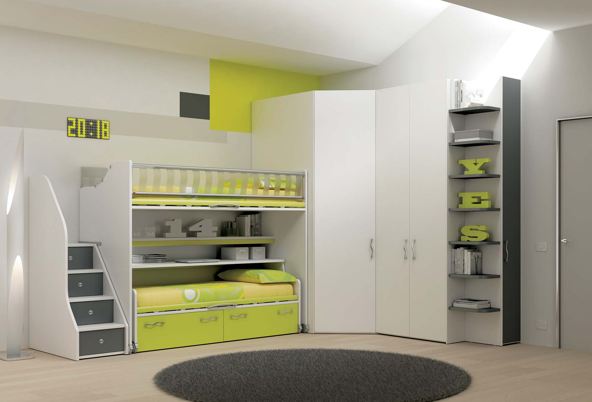 Chambre enfant ultra compact & moderne moretti compact so nuit