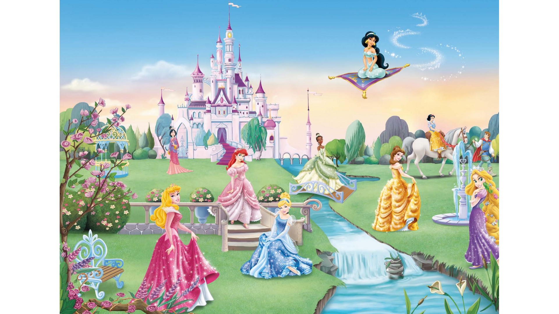 Poster Xxl Princesses Disney Le Ch Teau Panoramique Komar So Nuit