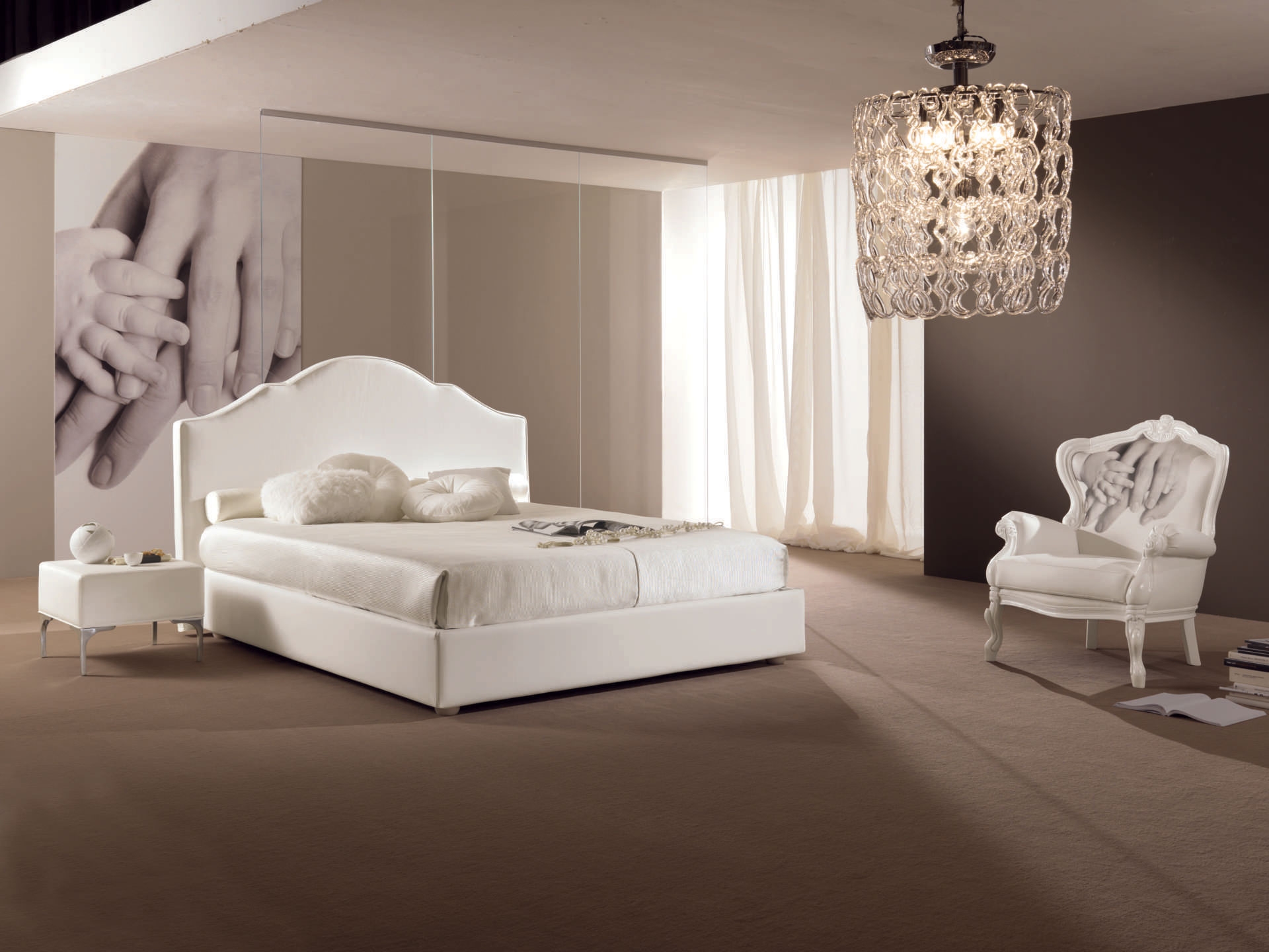 Chambre à coucher avec lit 2 places design & pure piermaria so nuit