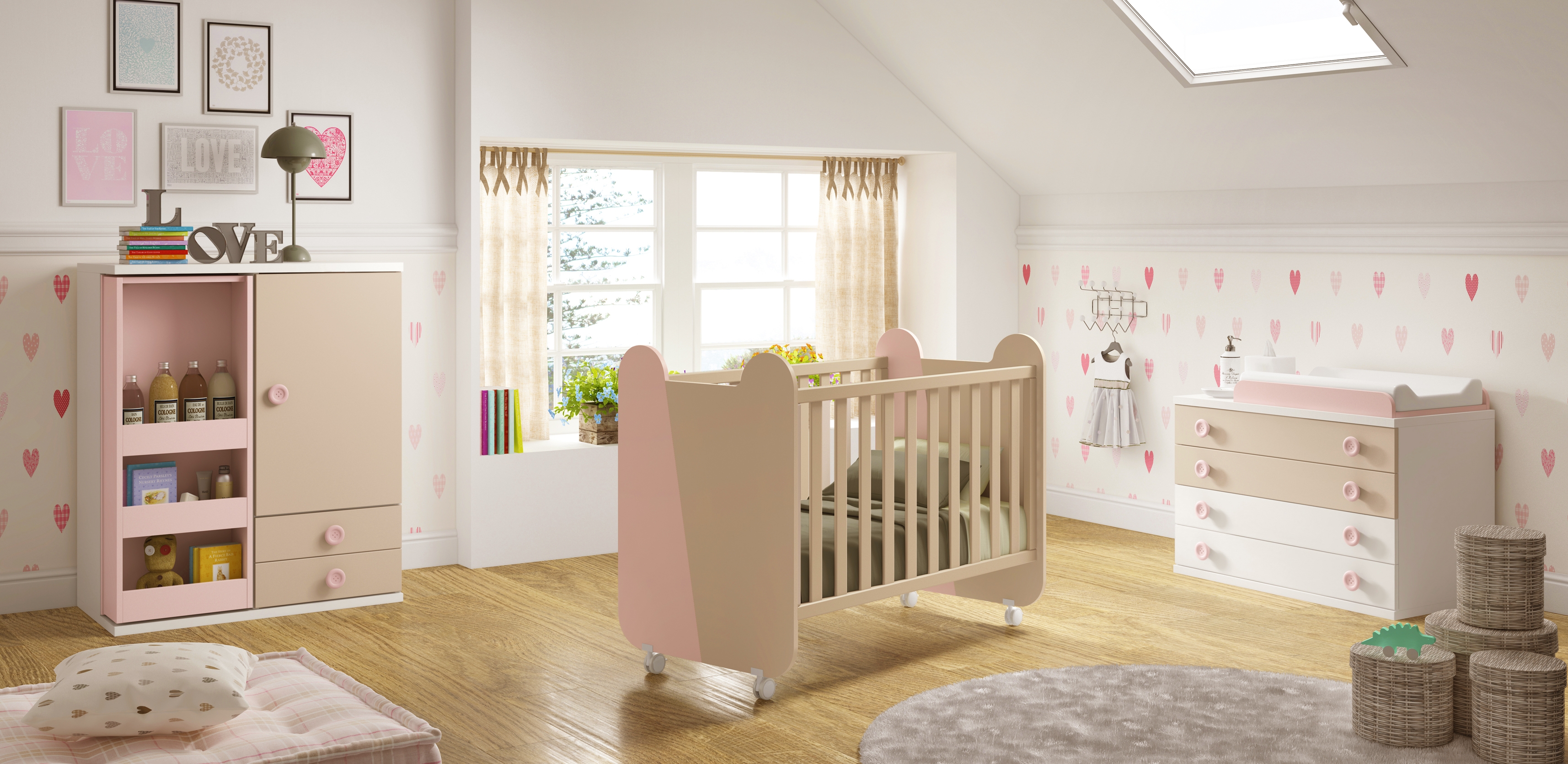 Chambre de bébé complete miki moderne et épurée glicerio so nuit