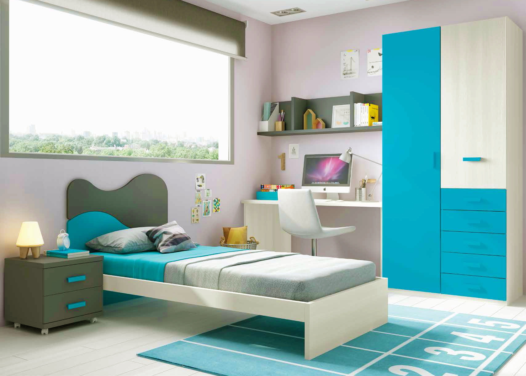 Chambre enfant avec lit 1 personne fun et moderne glicerio so nuit