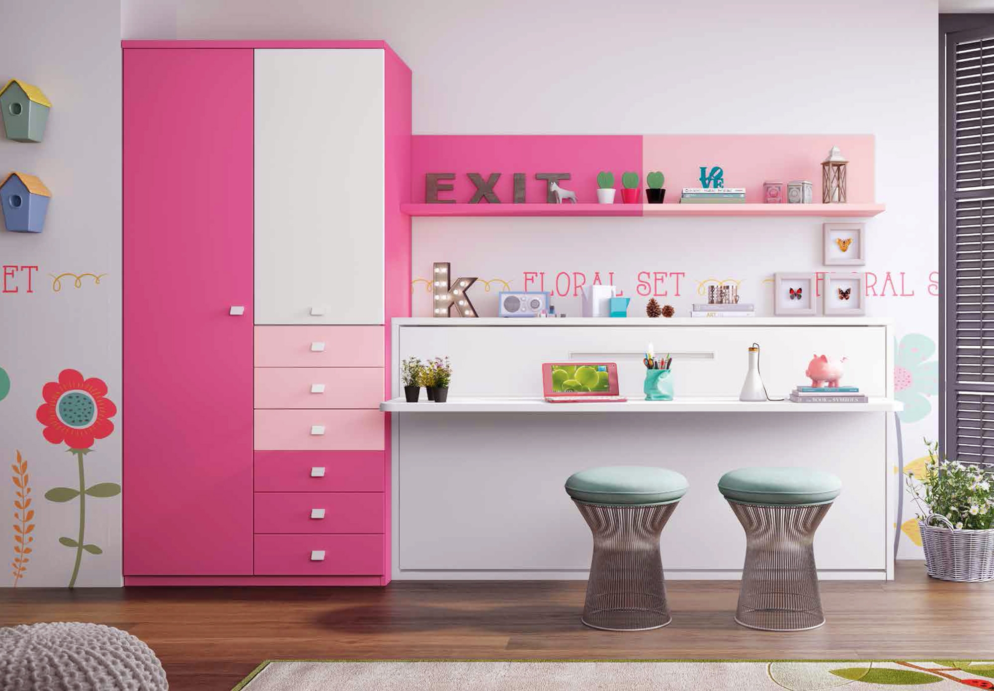 Chambre fille rose et gris clair: idees design chambre enfant ...