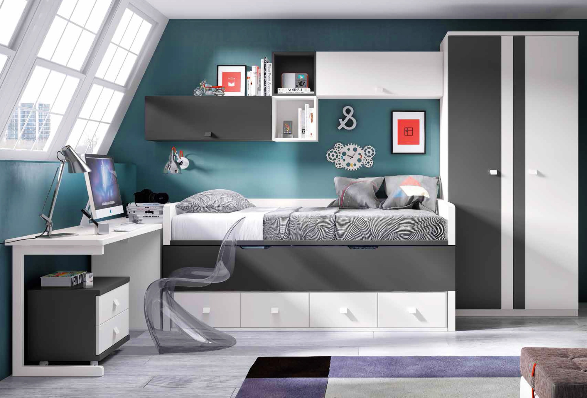 Chambre ado garcon ultra moderne à personnaliser glicerio so nuit