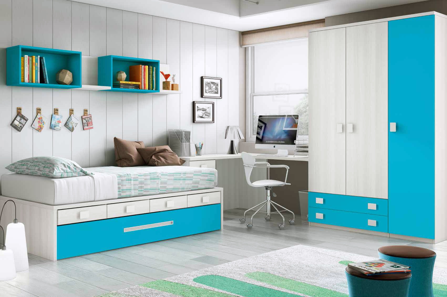 Chambre enfant garcon design avec lit gigogne glicerio so nuit
