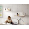 Lit banquette enfant surélevé blanc COSY avec tiroirs 90x200 cm - SONUIT