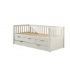 Lit banquette enfant surélevé blanc COSY avec tiroirs 90x200 cm - SONUIT