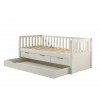 Lit banquette enfant surélevé blanc COSY avec tiroirs 90x200 cm - SONUIT