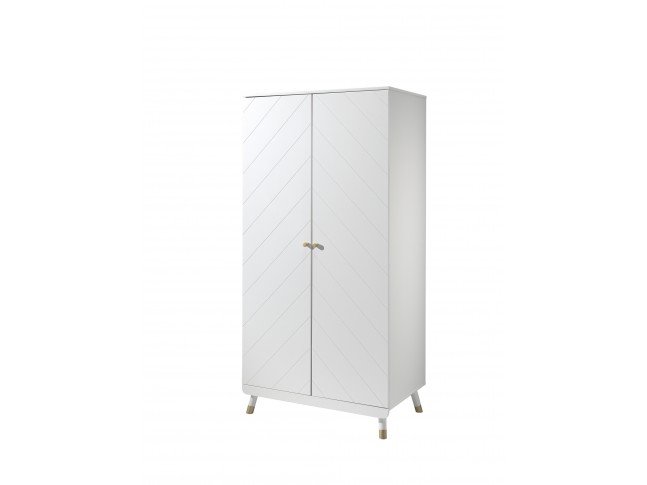 Armoire 2 portes LILLY coloris blanc - SONUIT