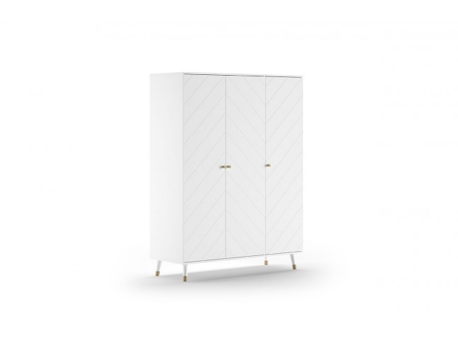 Armoire 3 portes LILLY coloris blanc - SONUIT