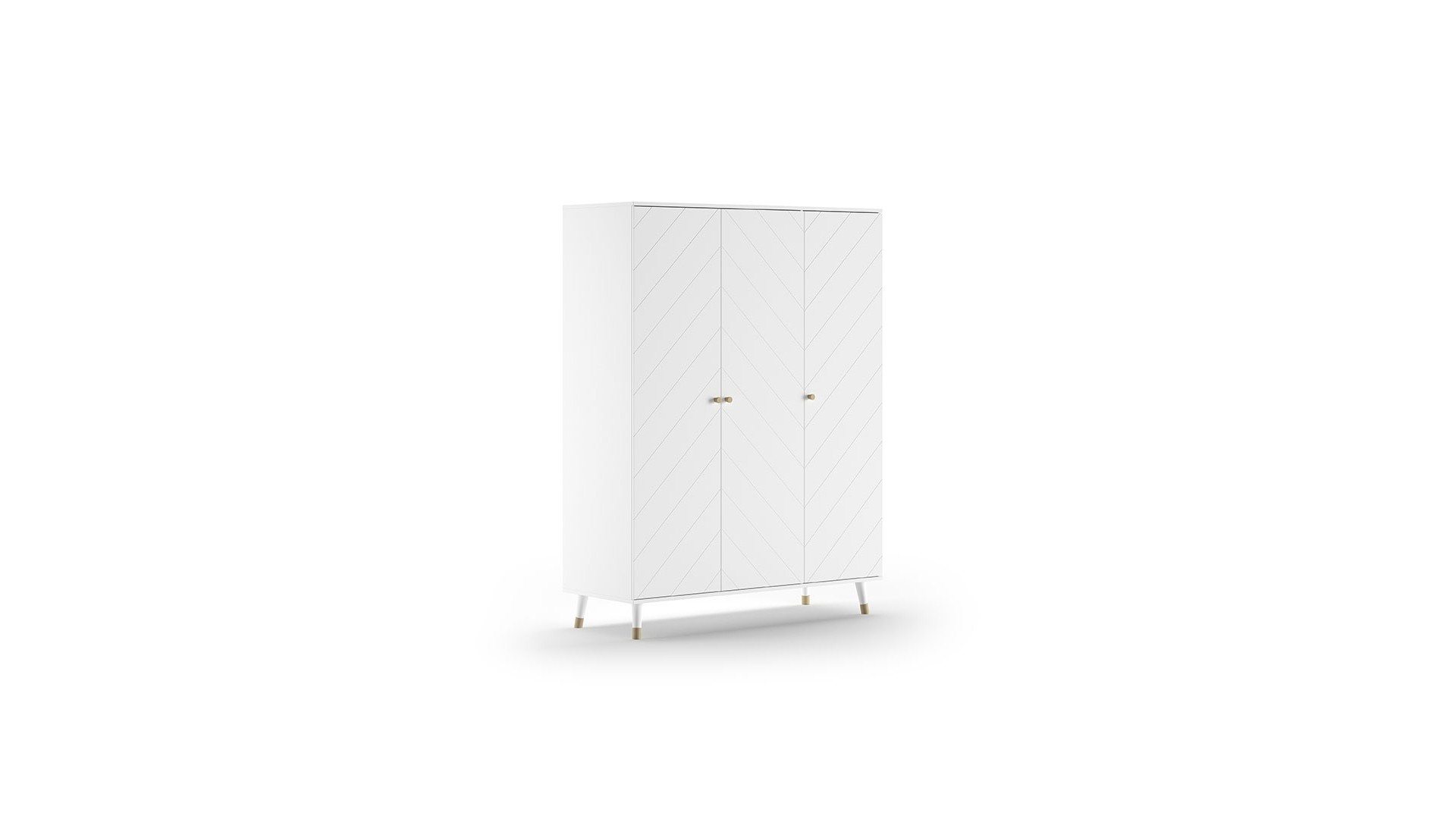 Armoire 3 portes LILLY coloris blanc - SONUIT