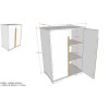 Lit mezzanine 1 place avec bureau et armoire TOM couchage 90x200 cm - SONUIT