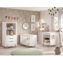 Chambre de bébé TOMY 60x120 cm blanc avec pieds bois - SONUIT