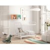 Lit bébé MANHATTAN 60x120 cm métal laqué blanc mat - SONUIT