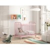 Lit bébé MANHATTAN 60x120 cm métal laqué rose mat - SONUIT