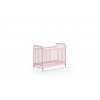 Lit bébé MANHATTAN 60x120 cm métal laqué rose mat - SONUIT