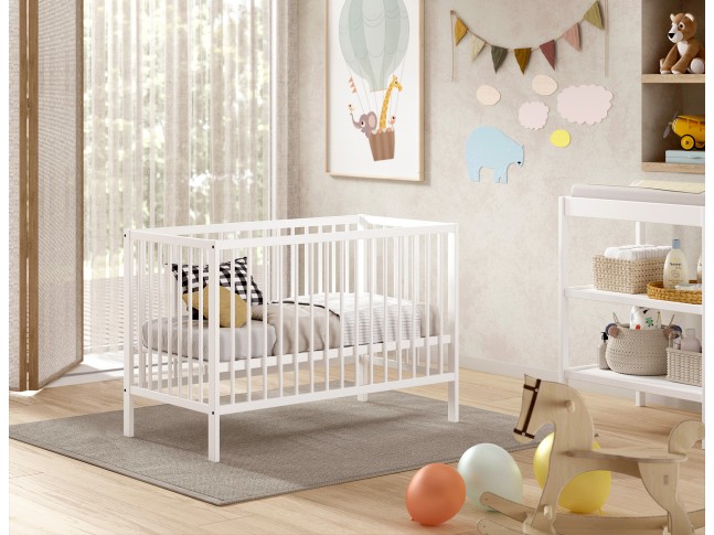 Lit bébé LIVIO 60x120 cm blanc - SONUIT