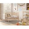 Lit bébé LIVIO 60x120 cm hêtre naturel vernis mat - SONUIT