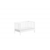 Lit bébé évolutif LIVIO 70x140 cm hêtre naturel laqué blanc - SONUIT