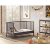 Lit bébé évolutif LIVIO 70x140 cm hêtre naturel laqué anthracite - SONUIT