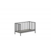 Lit bébé évolutif LIVIO 70x140 cm hêtre naturel laqué anthracite - SONUIT