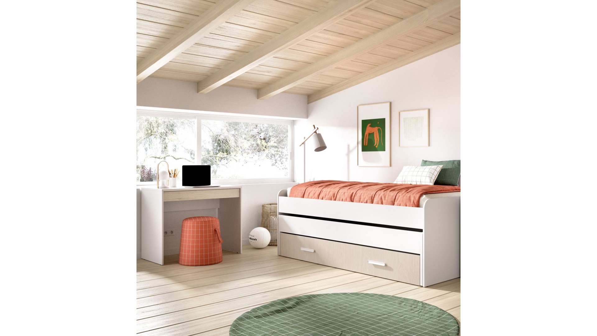 Chambre enfant Alix avec bureau - SONUIT