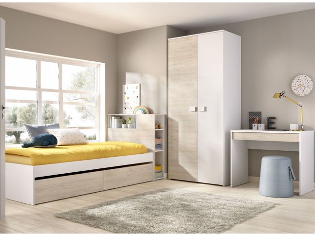 Chambre enfant MAXENCE avec tête de lit, armoire et bureau - SONUIT