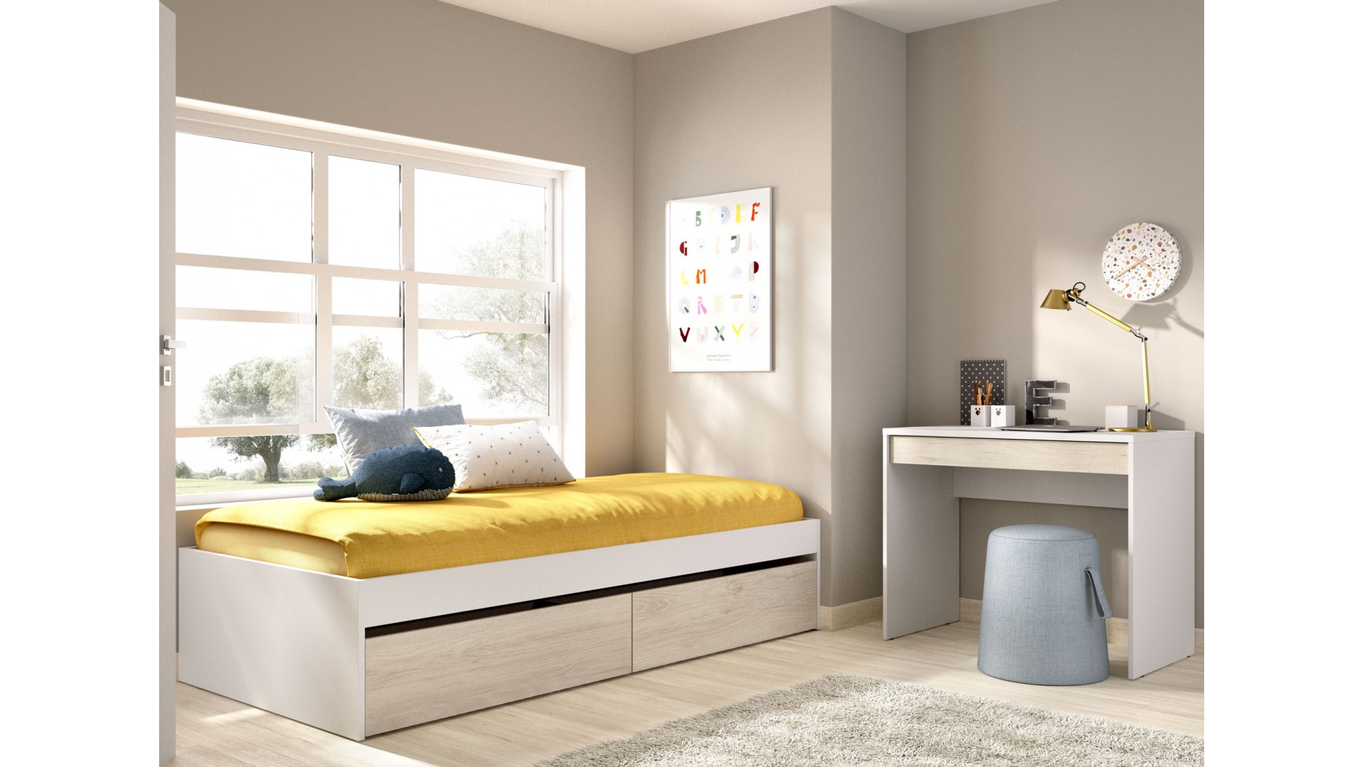 Chambre enfant MAXENCE avec bureau - SONUIT