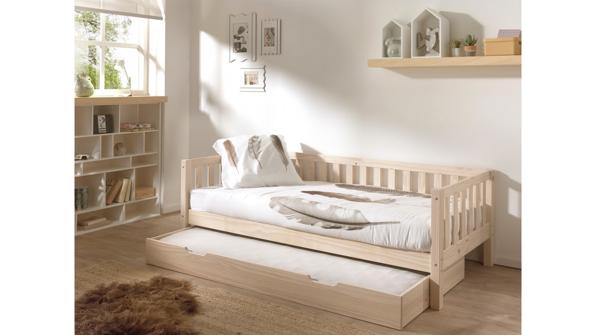 Lit banquette enfant  COSY coloris nature - SONUIT