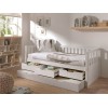 Lit banquette enfant surélevé blanc COSY avec tiroirs 90x200 cm - SONUIT