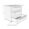 Lit compact LIVIO 2 commodes + bureau - SONUIT