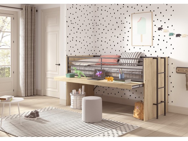 Lit compact LIVIO avec bureau - SONUIT