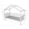 Lit enfant cabane NICE antracite 90x200 cm- SONUIT