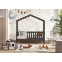 Lit enfant cabane NICE anthracite 70x140 cm - SONUIT